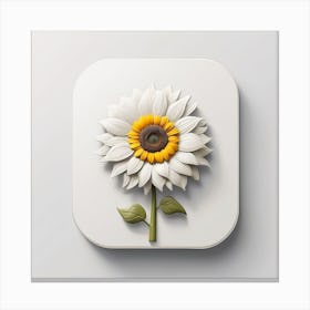 Sunflower Icon Canvas Print