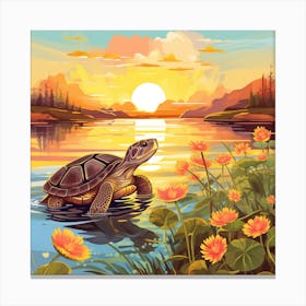 Turtle peaceful Canvas Print