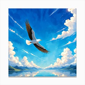 Seagull In The Sky 1 Canvas Print