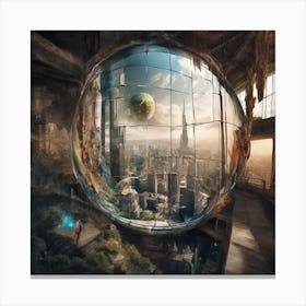 Futuristic Cityscape 80 Canvas Print