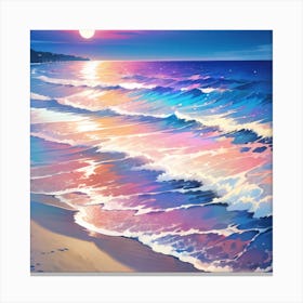 Aesthetic series: Colourful Beachwaves Canvas Print