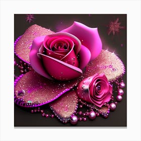 Pink Roses Canvas Print