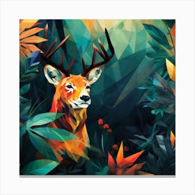 Deer In The Forest Canvas Print