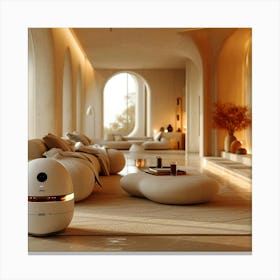 Robot In The Living Room 3 Canvas Print