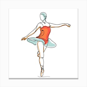 Ballerina Vector Illustration Canvas Print
