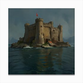 Castle In The Water Canvas Print