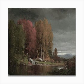 River In The Fall Canvas Print