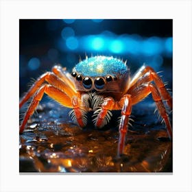 Firefly Whimsical Anthropomorphic Water Spider With A Charming Glow 14432 (2) Canvas Print