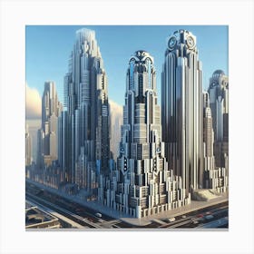 Futuristic Cityscape 26 Canvas Print