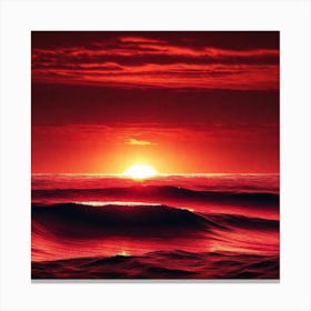 Sunset Ocean Canvas Print