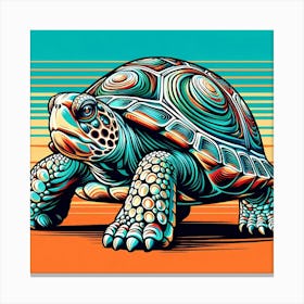 Turtle On The Beach 1 Canvas Print