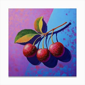 Three Cherries Art Canvas Print