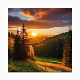 Sunset In The Mountains 83 Canvas Print