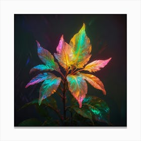 Rainbow Leaves Canvas Print