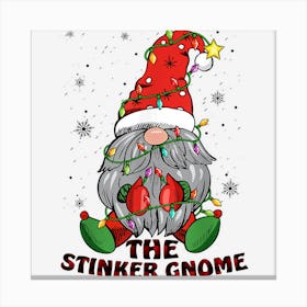 Funny Stinker Gnome Family Matching Christmas Pajama Canvas Print