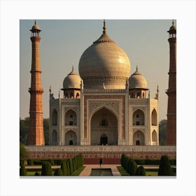 Taj Mahal - Taj Mahal Stock Videos & Royalty-Free Footage Canvas Print