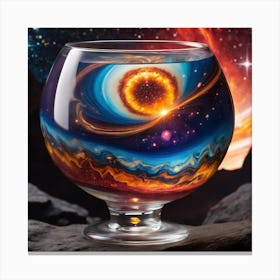 Galaxy In A Glass Canvas Print