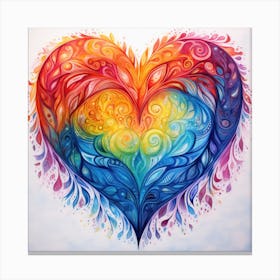 Rainbow Heart Canvas Print