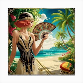 Deco Lady 1 Canvas Print