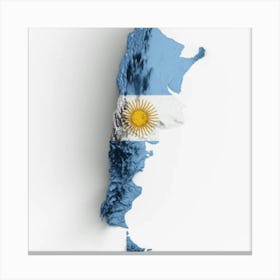 Argentina Map Canvas Print