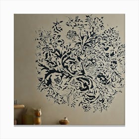 Flower Wall Decal Canvas Print