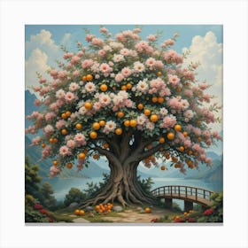 Tree Of Oranges Canvas Print