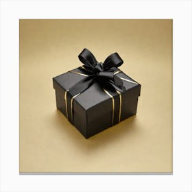 Black Gift Box 1 Canvas Print