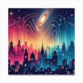 Galaxy City Canvas Print