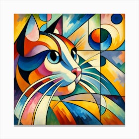 Abstract Cat Painting 9 Canvas Print