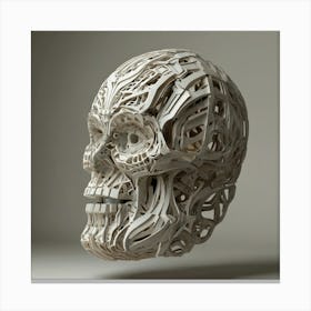 Skull 3d Printed Canvas Print