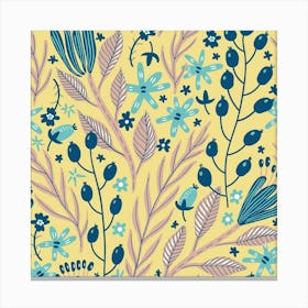 Plants Art Motif Flowers Canvas Print