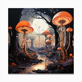 Mushroom Forest 1 Canvas Print