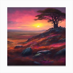 Sunset on the Moors Canvas Print