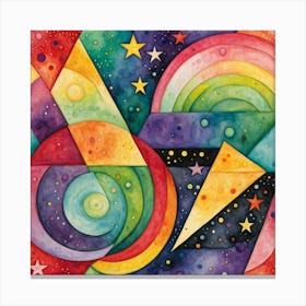 Rainbows And Stars Canvas Print