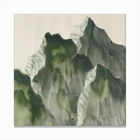 Japanese Watercolour Of Mount Kita 4 Canvas Print