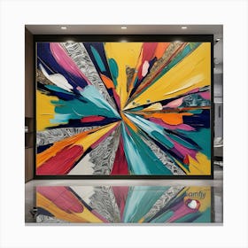 Unique, full-screen wall art with mesmerizing abstract shapes, vibrant colors, and bold brushstrokes.3 Canvas Print