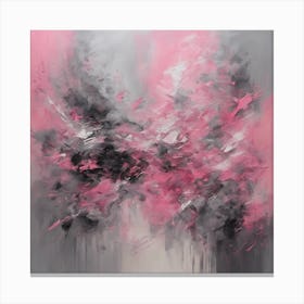 Pink and Grey splash art Canvas Print