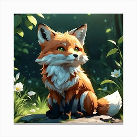 Cute fox 1 Canvas Print