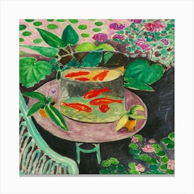 Goldfish In A Bowl Canvas Print