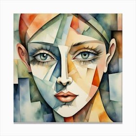 Abstract Of A Woman'S Face Canvas Print