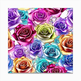 Colorful Roses 34 Canvas Print