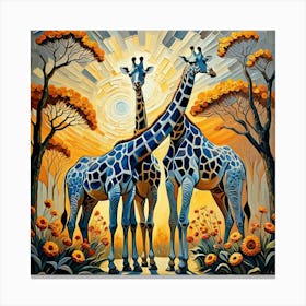 Giraffes Canvas Print