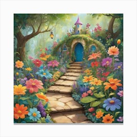 Fairy House Paintings Art Print 3 Canvas Print