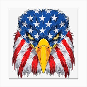 Limited Edition Patriotic Eagle 4th Of July Usa American Flag Canvas Print