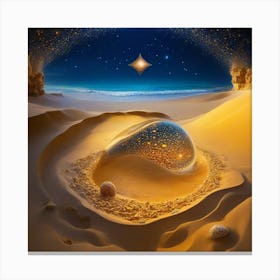 Sand to star, imaginary world Canvas Print