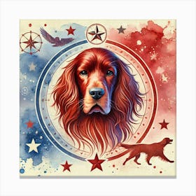 Watercolor Irish Setter 1 Canvas Print