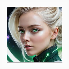 Girl With Green Eyes Canvas Print