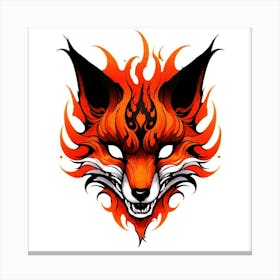 Fox Head Tattoo Canvas Print