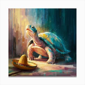 Turtle In A Sombrero 1 Canvas Print