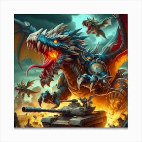 Dragon Battle 2 Canvas Print